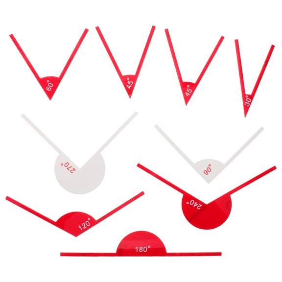 PAMINGONO Angle Finder Protractor Measuring Tool 9pcs Acrylic for Geometry