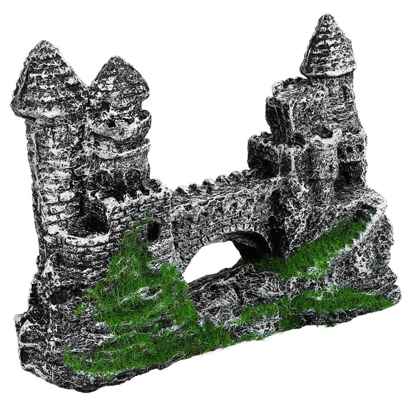 PAMINGONO Aquarium Castle Decoration for Fish Tank Use Sturdy Composite Cement Aesthetic Appeal