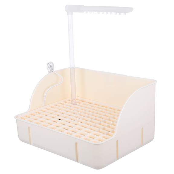 PAMINGONO Garden Bird Water Bath With Easy to Clean Plastic White Basin Shape 1 Set