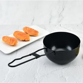 PAMINGONO Black Mini Cast Iron Outdoor Indoor Cooking Pot Even Heating 1Set