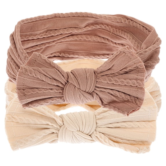 PAMINGONO Baby Girls Fashion Headbands Elastic Design Bow Knot Headbands Assorted Color 2Pcs 6.29X3.34X0.08In