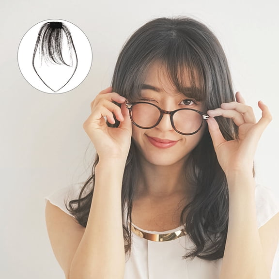PAMINGONO Black Bangs Hair Clip Extensions for Appointments 1 Piece Easy to Use and Style