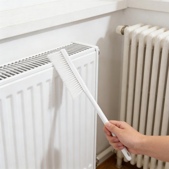 PAMINGONO Baseboard Radiator Brush with Narrow Design for Effective Fin and Vent Dusting