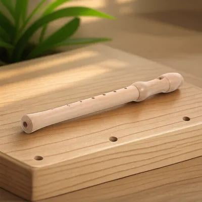 PAMINGONO Beige High Pitch Clarinet for Kids Beginners Portable Synthetic Material Easy to Learn 8 Hole 2 Section