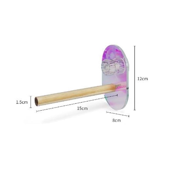 PAMINGONO Wood Parrot Perch with Textured Platform and Adjustable Height for Birds