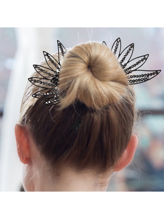 Black Hair Bun Maker Clip, Chic Styling Accessory for Easy Updos, Secure Hold for All Hair Types, Women and Girls