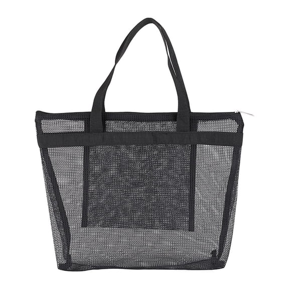 PAMINGONO Large Capacity Black Mesh Shower Bag for Bathroom and Travel Use