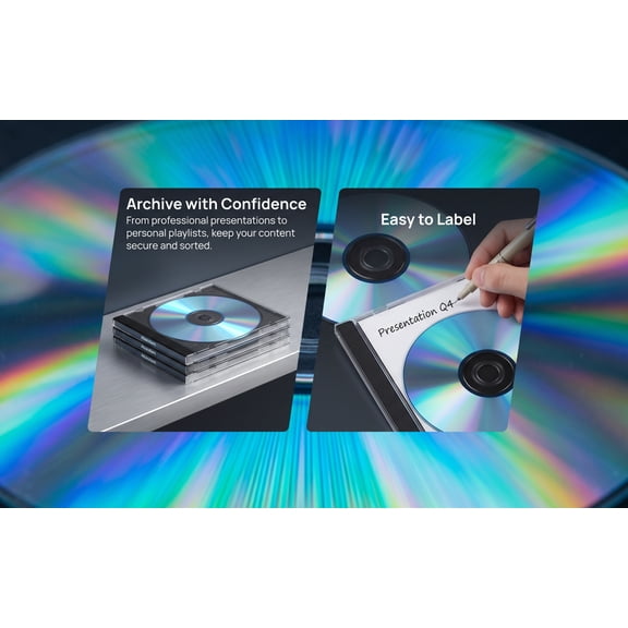 PAMINGONO Blank DVD-R Media Discs with Jewel Case Boxes, 2 Sets for Recording and Archiving