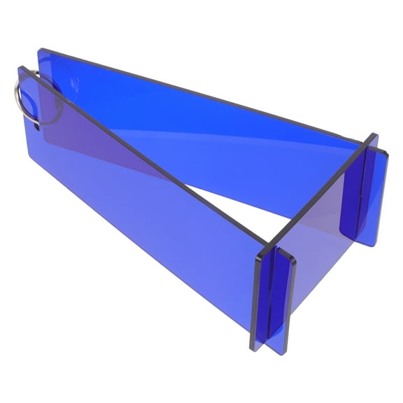 PAMINGONO Desktop Flip Calendar Stand in Blue Acrylic for Office Home Decoration