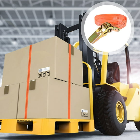 PAMINGONO Polyester Ratchet Cargo Strap with Cam Lock Buckle for Car and Outdoor Use