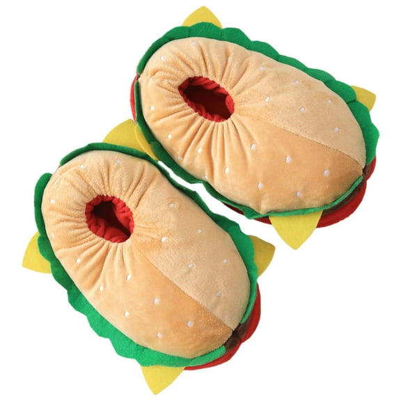 PAMINGONO Breathable Supportive Slippers 1 Pair Khaki Burger Style for Men and Winter Needs