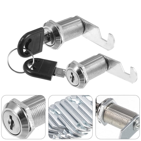 PAMINGONO 16 Sets Zinc Alloy Cam Cabinet Door Locks for Home Drawer File Security and Safety