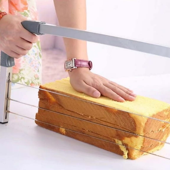 PAMINGONO Adjustable Cake Slicer Leveler Stainless Steel Baking Tool for Even Layers 1 Piece 19.79.10.8in