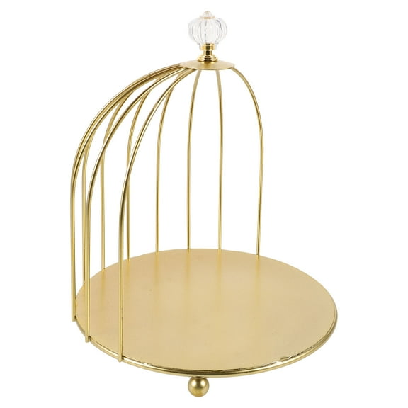PAMINGONO Cake Stand Dessert Table Metal Cupcake Holder Stand Golden Iron 1Pack 7.7X7.3X7.1In Sophisticated Party Use