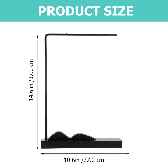 PAMINGONO Calligraphy Brush Holder with Iron Frame for Home Use Black Decorative Stand