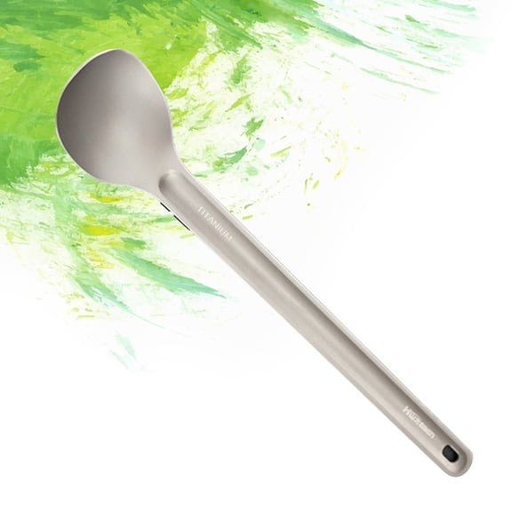 PAMINGONO Camping Eating Utensils Spoon Portable Silver 1Pack for Outdoors