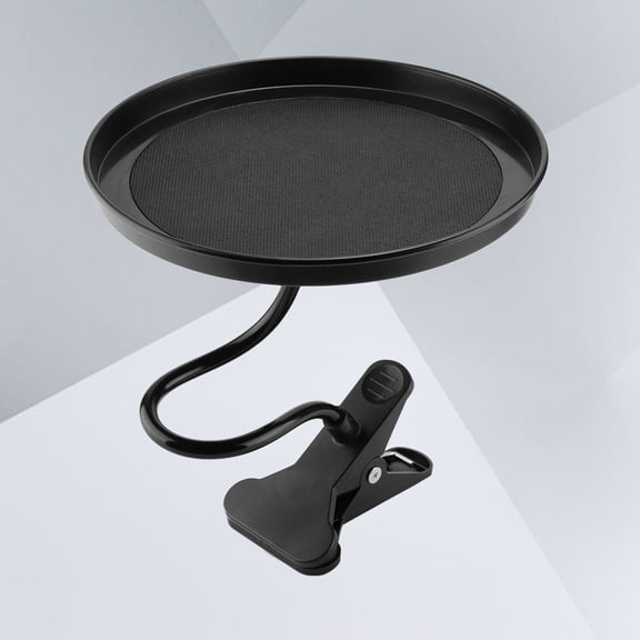 PAMINGONO Car Food Tray Table Black Plastic Seat Lap Tray for Drinks and Snacks