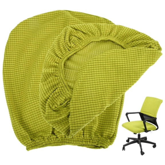 PAMINGONO 1 Set Office Chair Back Cover Stretchable Polyester Protect from Dirt for Office Use