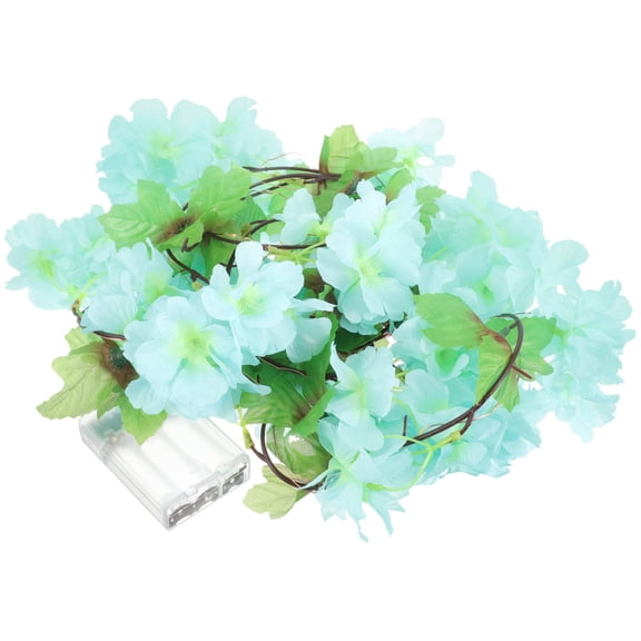 PAMINGONO Cherry Blossom Vine Lights 1Pack Sky Blue 200x7cm Plastic for Summer Home Decor and Party Use