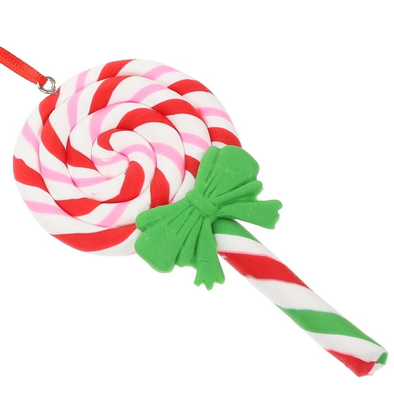 PAMINGONO Christmas Tree Ornament 1Pcs Multi Color Polymer Clay Hanging Decoration for Round Shape