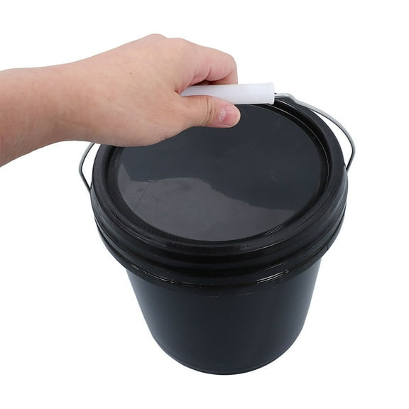 PAMINGONO Black Plastic Bucket with Lid Durable Leakproof Container for Storage