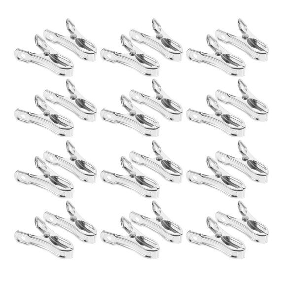 PAMINGONO Clothes Fixing Clip of 40Pcs for Sunshade Nets and Greenhouse Clamps in Silver Tone