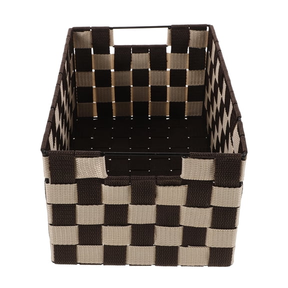 PAMINGONO Clothing Storage Basket Practical Polyester Coffee 1Pack For Entrance Wardrobe Organizer