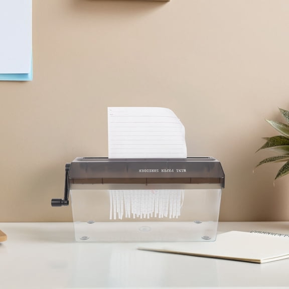 PAMINGONO Compact Manual Paper Shredder Black for Home Office Portable Handheld Use