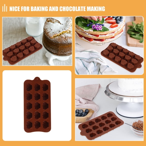 PAMINGONO Crown Shaped Chocolate Molds in Light Brown, Perfect for Baking, Candy Making, and Creative Craft Projects