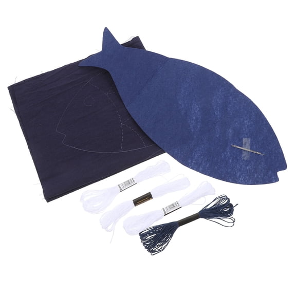 PAMINGONO Sashiko Placemat Kit Fabric Dark Blue 1 Set