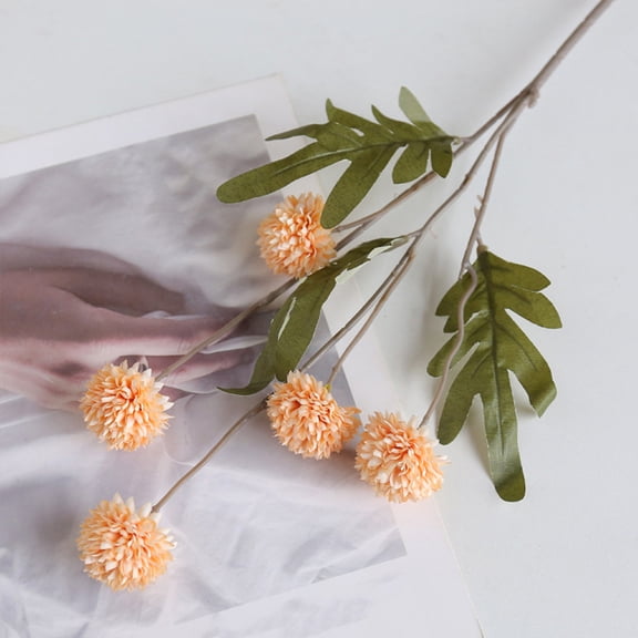 PAMINGONO Decorative Artificial Flowers 3Pcs Faux Dandelion for Diy Projects