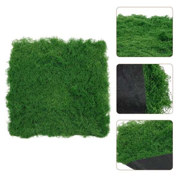 PAMINGONO Decorative Artificial Moss Turf Green Fake Grass for Courtyard and Fish Tank Decor