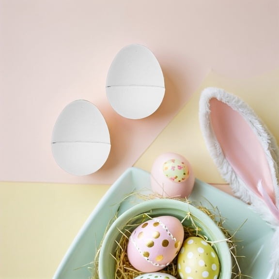 PAMINGONO Decorative Paper Eggs, 10 Count Blank Craft Shapes for Easter and Projects