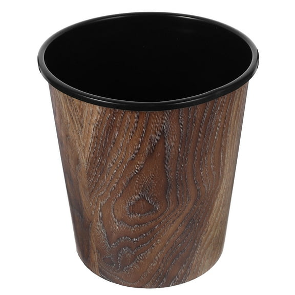 PAMINGONO Desktop Trash Can Plastic Brown Garbage Bin for Home Use 1Set 8.9X8.3X6.4in