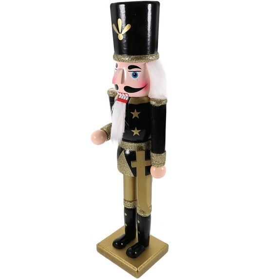 PAMINGONO Christmas Nutcracker Decoration Wood Nutcracker Statue 1Pack