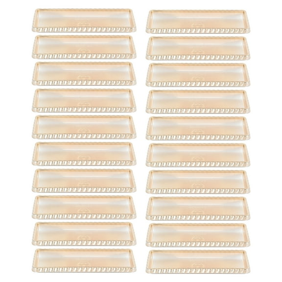 PAMINGONO Dessert Base Rectangular Cake Pads 20Pcs Golden Food Grade Plastic for Birthday Party