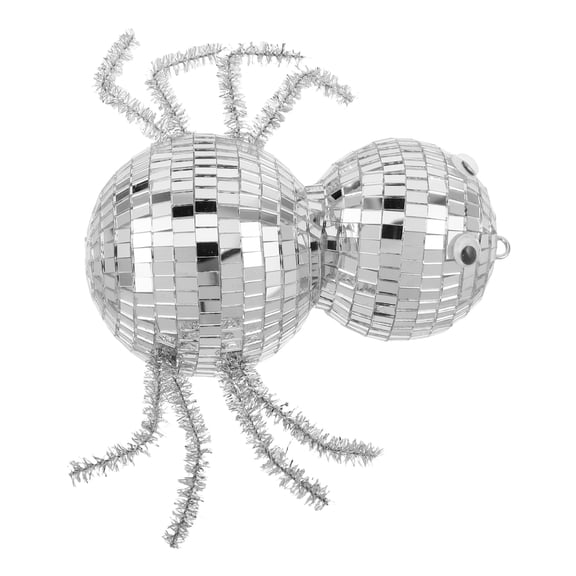 PAMINGONO Decorative Spider Prop with Disco Mirror Tiles for Fall Decor and Haunted House Atmosphere