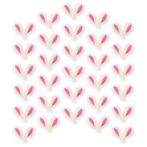 PAMINGONO Diy Bunny Ear Charm 30Pcs Plush Rosy Rabbit Ears for Easter Party Favors