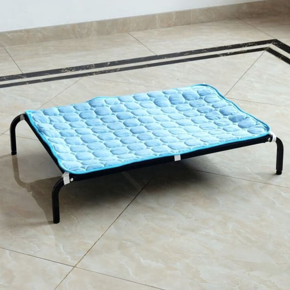 PAMINGONO Dog Cooling Mat Portable Sky-Blue Rectangular Physical Cooling for Home Use 1Pcs