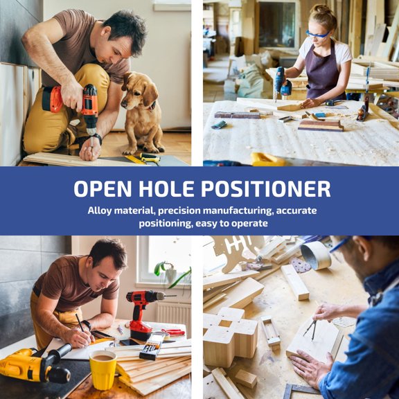 PAMINGONO Door Hinge Drill Guide Template for Concealed Hinges, Accurate Cabinet Hole Drilling Tool