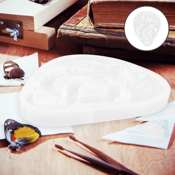 PAMINGONO Transparent Silicone Epoxy Resin Mold 1Pcs 10.22x8.25x0.79in