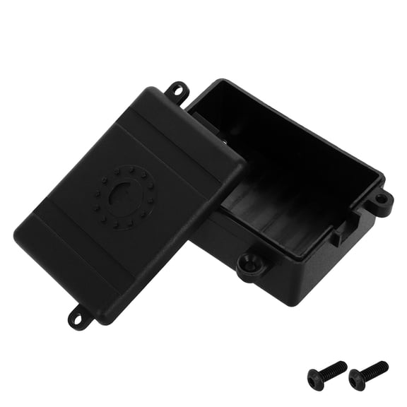 PAMINGONO Dustproof Rc Car Receiver Box, Black, Durable, Compact, for 1:10 Scale Crawlers