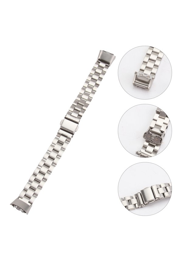 Elegant Wrist Straps Replacement for Watch Band in Silver 1Set