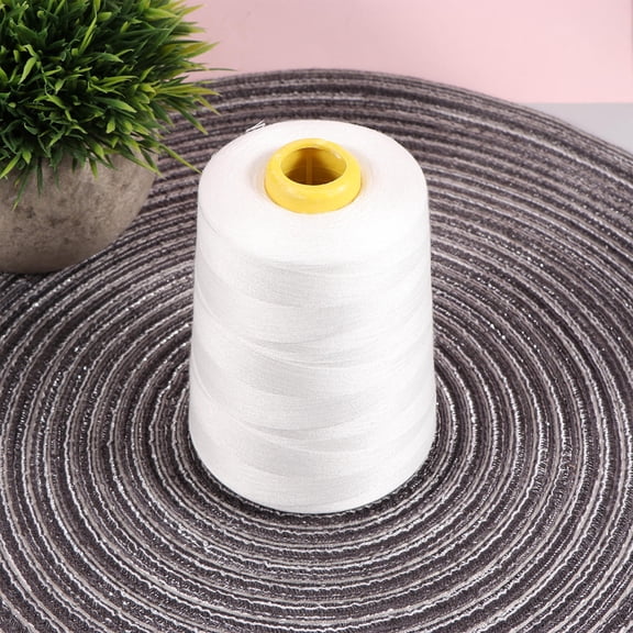 PAMINGONO Durable White Polyester Sewing Thread High Tensile Strength Smooth for Clothes Pants Sewing