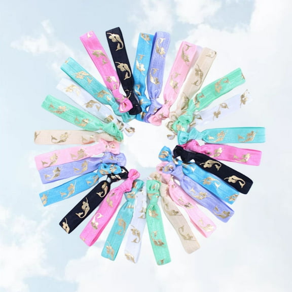 PAMINGONO Elastic Hair Ties Knotted Hair Bands For Locs Little Girls Chic Random Color