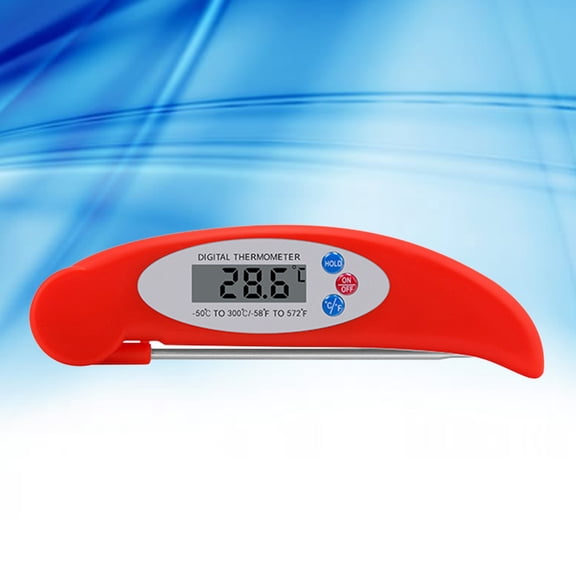 PAMINGONO Red Kitchen Thermometer Instant Read Digital Probe for Cooking