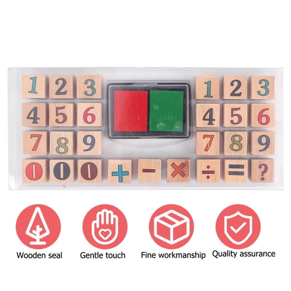 PAMINGONO Events 1Set Number Stamps For Kids Bright Color