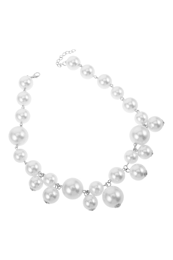 Statement Necklace for Women 1Set Faux Collar Round Zinc Alloy Daily Outfits Enhancement Jewelry