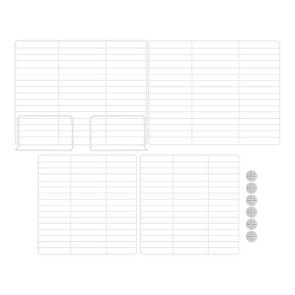 PAMINGONO Adjustable White Freezer Shelf Rack for Home and Commercial Bulk Storage