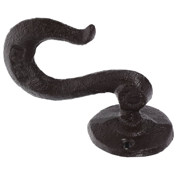 PAMINGONO Heavy Duty Black Cast Iron Garage Hook Wall Mount Utility Hanger for Tool and Garden Storage Organization